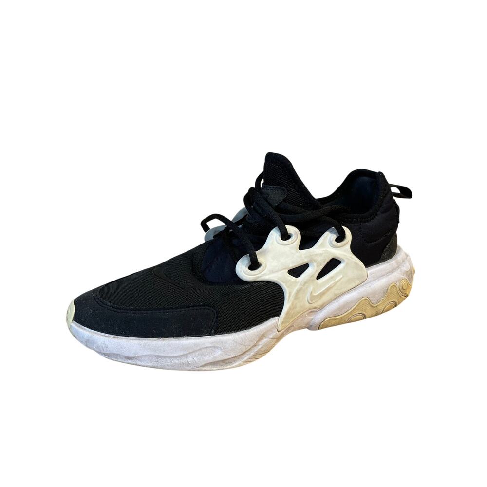 Nike React Presto Youth Black Lace Up BQ4002-001 Athletic Running Shoes Size 7Y